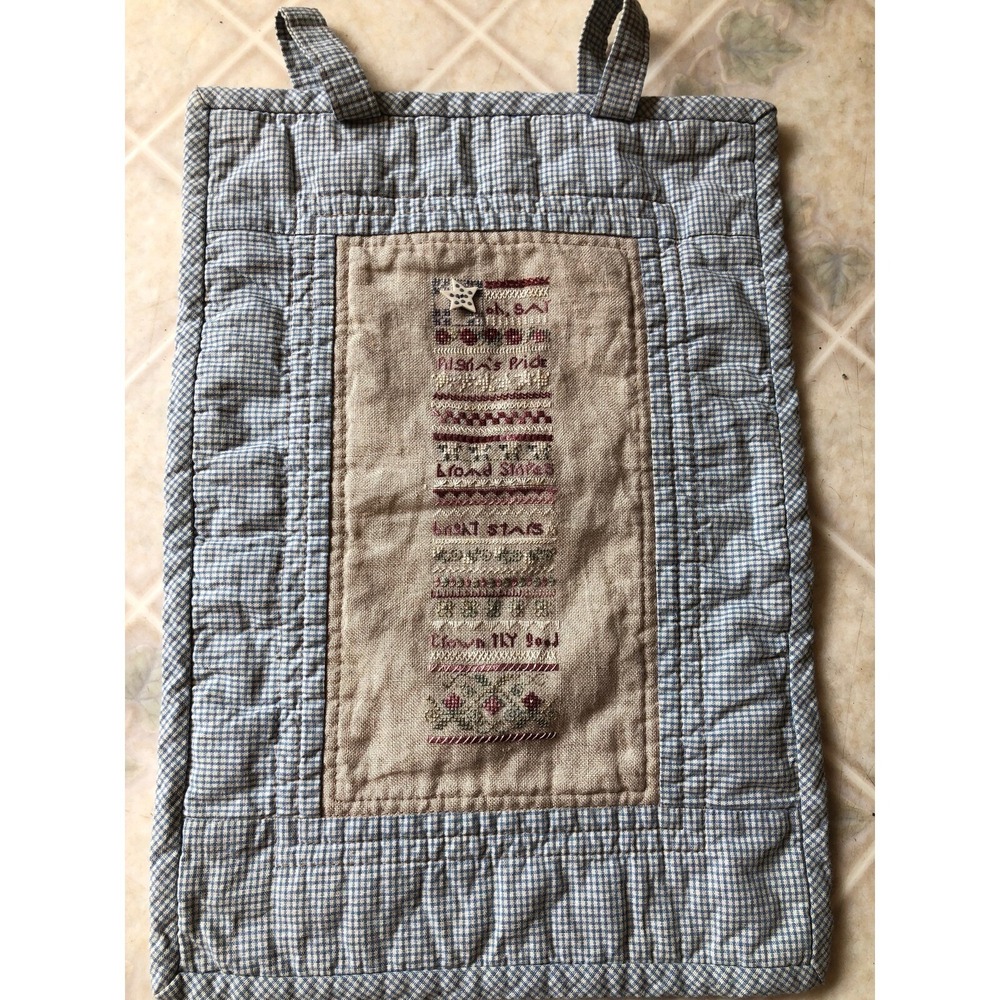 Primitive Style Wall Hanging Cross Stitchโ on Linen